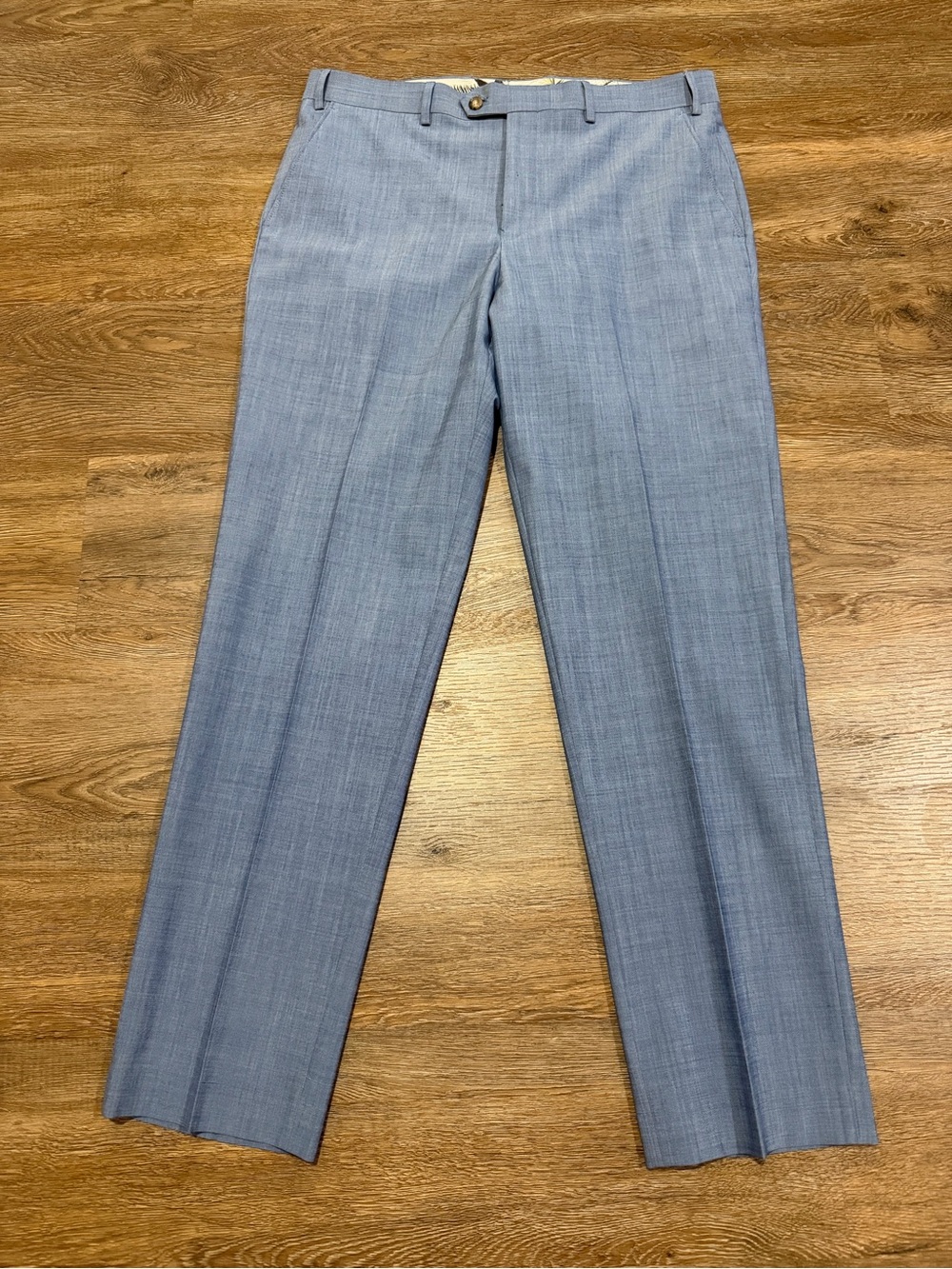 Lauren Ralph Lauren Men's Light Blue Wool Blend Dress Pants - 36W x 32L